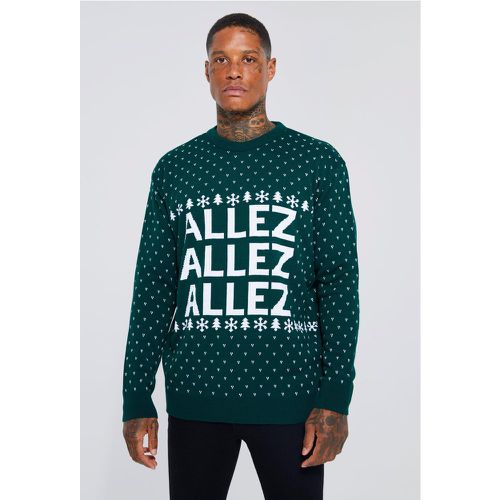 Pull de Noël à slogan Football - S - Boohooman - Modalova