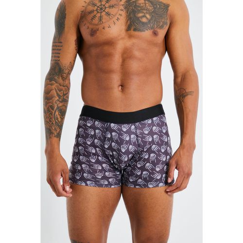 Boxer à imprimé squelette - Halloween - M - Boohooman - Modalova