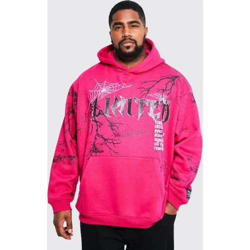 Grande taille - Sweat à capuche oversize à imprimé crâne - XXL - Boohooman - Modalova