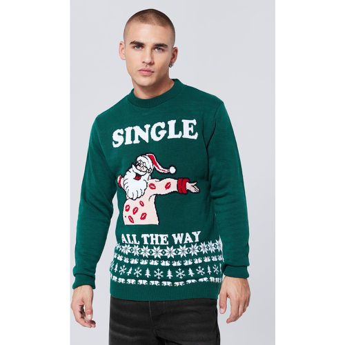 Pull de Noël à slogan Single All The Way - S - Boohooman - Modalova