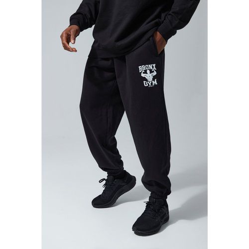 Jogging de sport oversize à slogan Bronx - MAN Active - M - Boohooman - Modalova