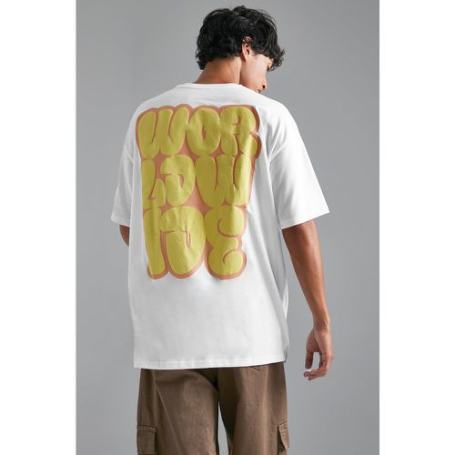 T-shirt oversize à inscription - Ofcl - L - Boohooman - Modalova