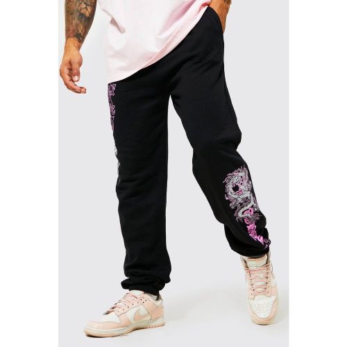 Jogging ample à imprimé dragon - S - Boohooman - Modalova