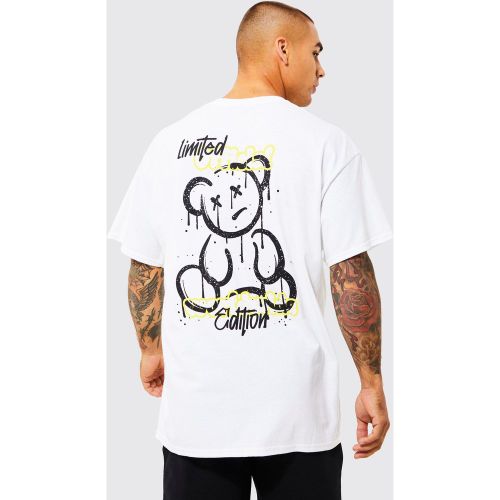 T-shirt oversize à imprimé graffiti - L - Boohooman - Modalova