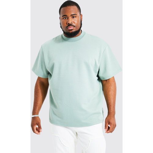 Grande taille - T-shirt oversize matelassé à col montant - XXXXL - Boohooman - Modalova