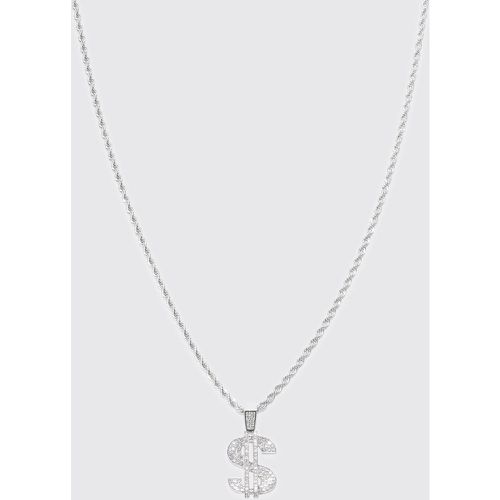 Collier à pendentif dollar - ONE SIZE - Boohooman - Modalova