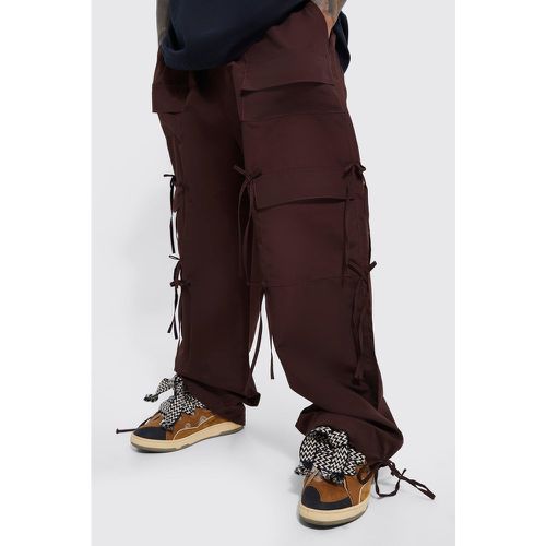 Pantalon cargo large à taille élastique - Boohooman - Modalova