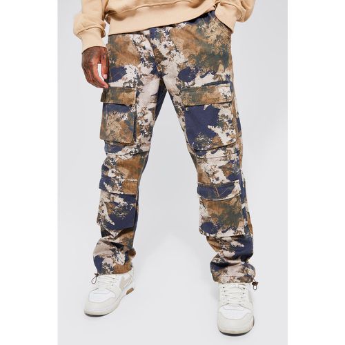 Pantalon cargo à imprimé camouflage - Boohooman - Modalova