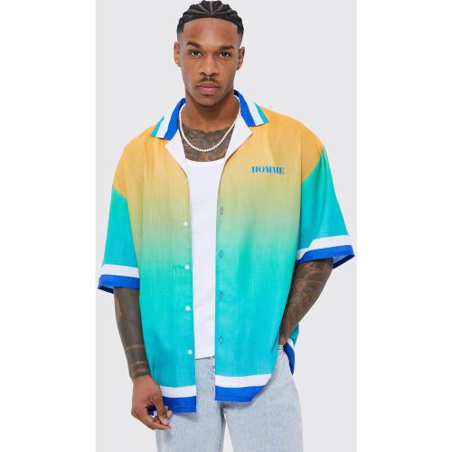 Chemise oversize imprimée à manches courtes - S - Boohooman - Modalova