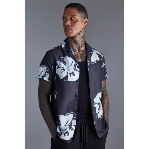 Chemise texturée habillée à manches courtes - L - Boohooman - Modalova