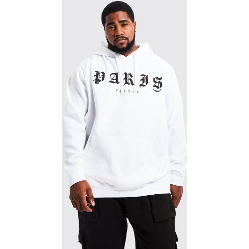 Grande taille - Sweat à capuche à slogan Paris - XXXXXL - Boohooman - Modalova