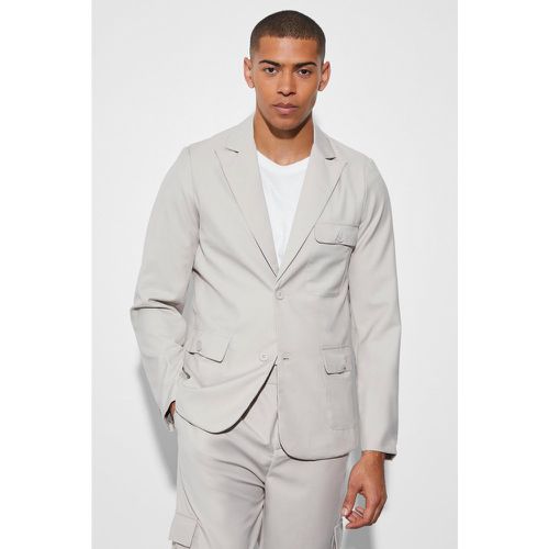 Veste de costume cintrée cargo - 34 - Boohooman - Modalova