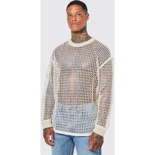 Top en mesh à manches longues - L - Boohooman - Modalova