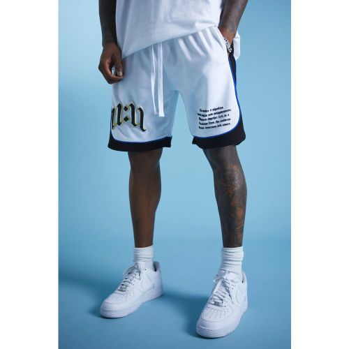 Lil Tjay Short ample à empiècement contrastant - S - Boohooman - Modalova