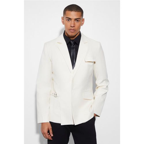 Blazer cintré à boucle - 38 - Boohooman - Modalova