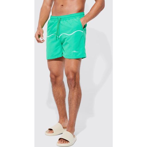 Short de bain court à surpiqûres - Official MAN - S - Boohooman - Modalova