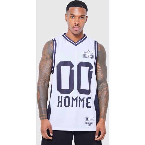Débardeur de basket en mesh imprimé 00 - M - Boohooman - Modalova