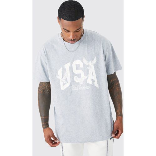 T-shirt oversize imprimé U.S.A. - XS - Boohooman - Modalova