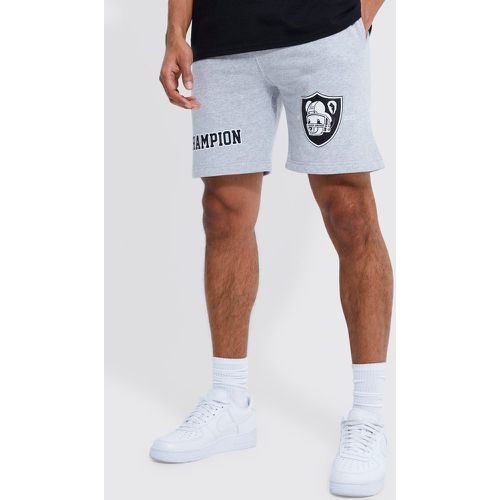 Short slim en jersey imprimé - M - Boohooman - Modalova