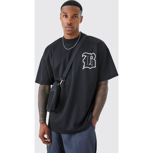 T-shirt oversize à logo B - M - Boohooman - Modalova