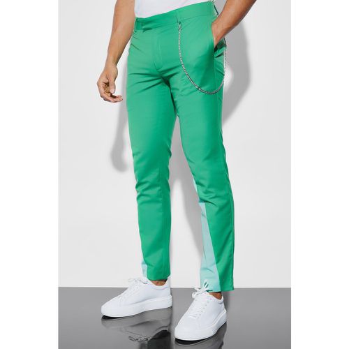 Pantalon de costume color block - 34R - Boohooman - Modalova