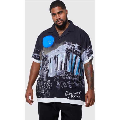 Grande taille - Chemise oversize imprimée en viscose - S - Boohooman - Modalova