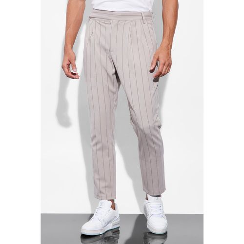 Pantalon taille haute à rayures - - 28R - Boohooman - Modalova