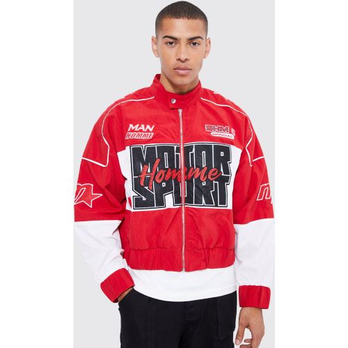 Veste ample en nylon délavé homme - S - Boohooman - Modalova