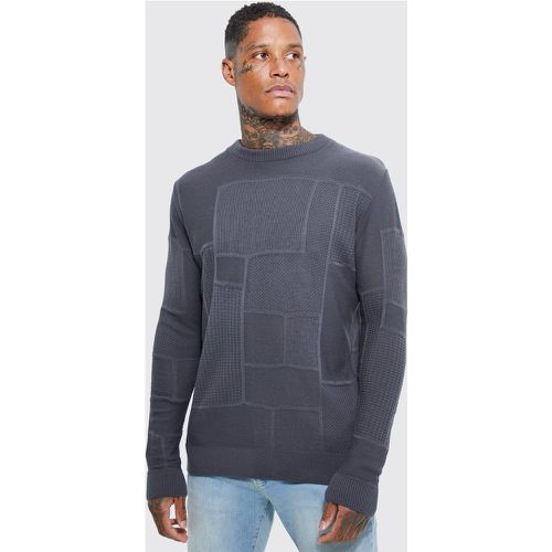 Pull patchwork en maille - XL - Boohooman - Modalova