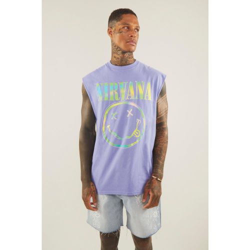 T-shirt sans manches oversize Nirvana homme - M - Boohooman - Modalova