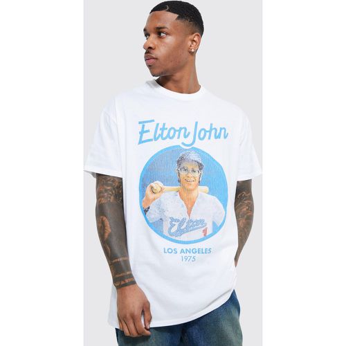 T-shirt oversize à imprimé Elton John - Boohooman - Modalova