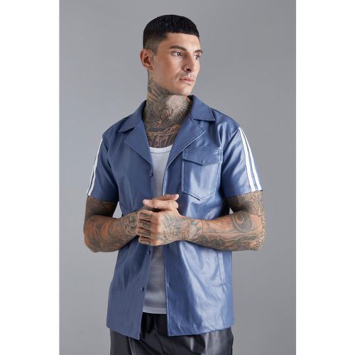 Chemise à manches courtes et bandes latérales - L - Boohooman - Modalova