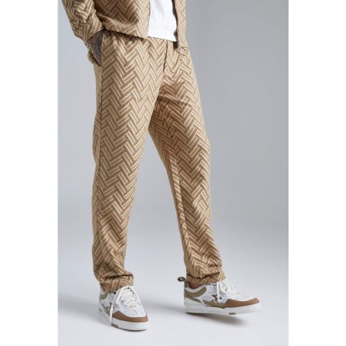 Pantalon droit à imprimé géométrique - M - Boohooman - Modalova