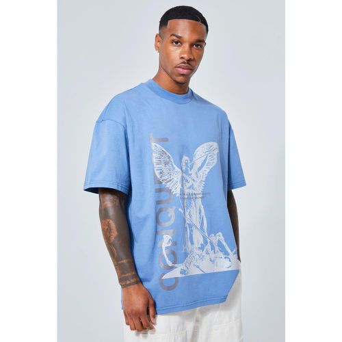 T-shirt oversize imprimé Renaissance - S - Boohooman - Modalova