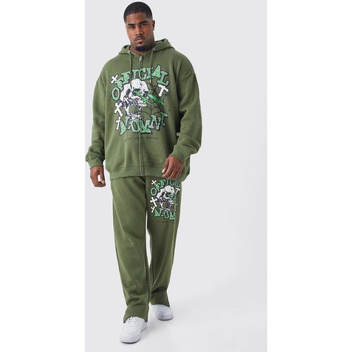 Grande taille - Survêtement oversize zippé fendu - XXL - Boohooman - Modalova