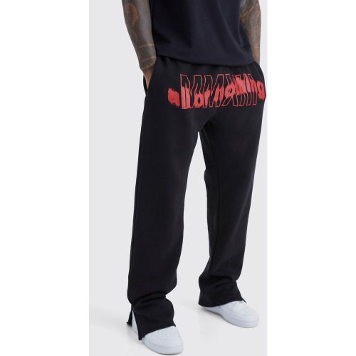Jogging fendu à slogan All Or Nothing - M - Boohooman - Modalova
