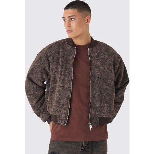 Bomber ample délavé homme - S - Boohooman - Modalova