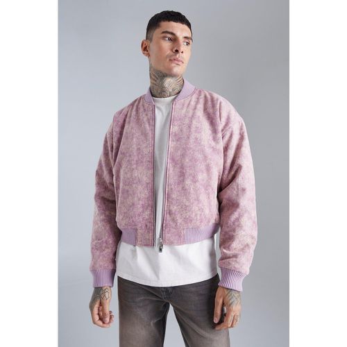 Bomber ample délavé homme - L - Boohooman - Modalova