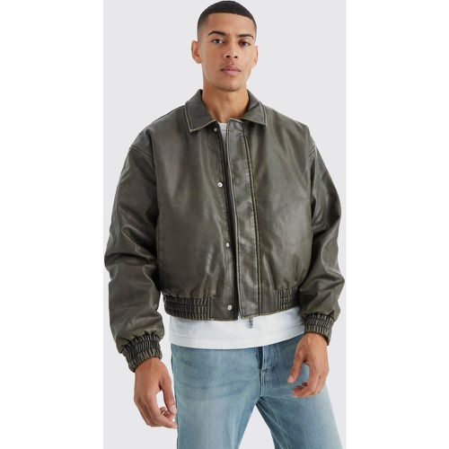 Bomber ample délavé homme - XL - Boohooman - Modalova