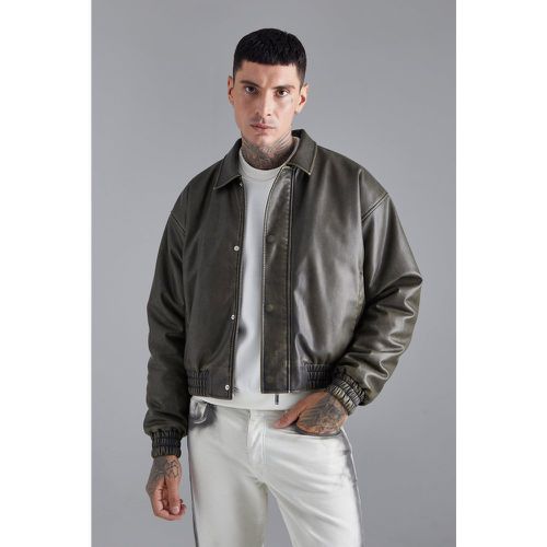 Bomber ample délavé homme - L - Boohooman - Modalova