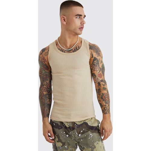 Débardeur moulant côtelé - XL - Boohooman - Modalova