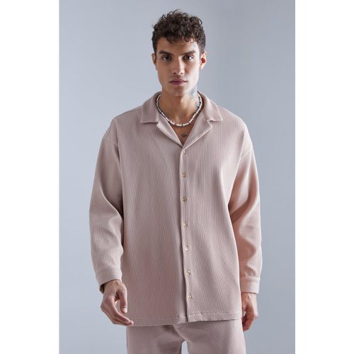 Chemise oversize plissée à manches longues - XS - Boohooman - Modalova