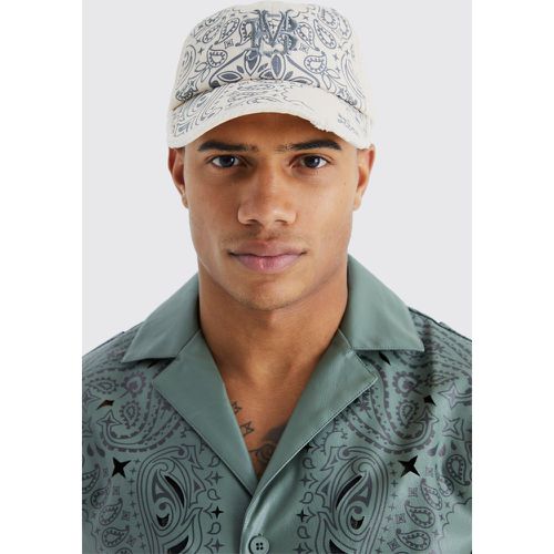 Casquette délavée à imprimé bandana - ONE SIZE - Boohooman - Modalova