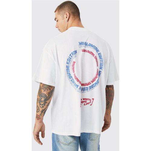 T-shirt oversize imprimé Worldwide - S - Boohooman - Modalova