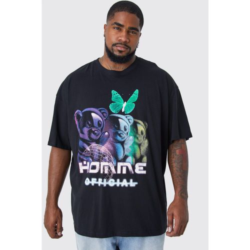Grande taille - T-shirt oversize imprimé papillon - - XXXL - Boohooman - Modalova