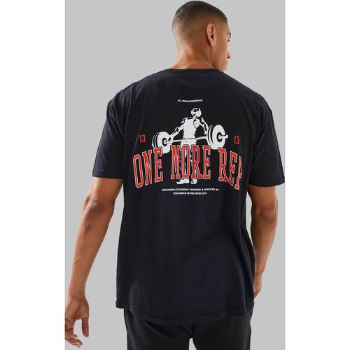 T-shirt de sport oversize à slogan One More Rep - MAN Active - Boohooman - Modalova