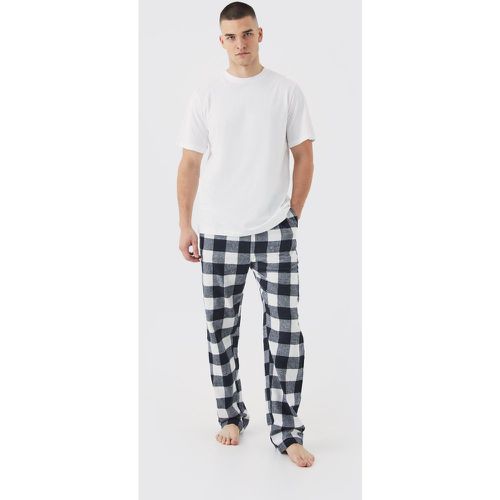 Tall - Pyjama avec t-shirt et bas à carreaux - Boohooman - Modalova