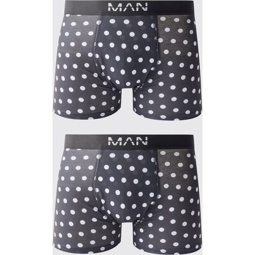 Lot de 2 boxers imprimé pois - S - Boohooman - Modalova