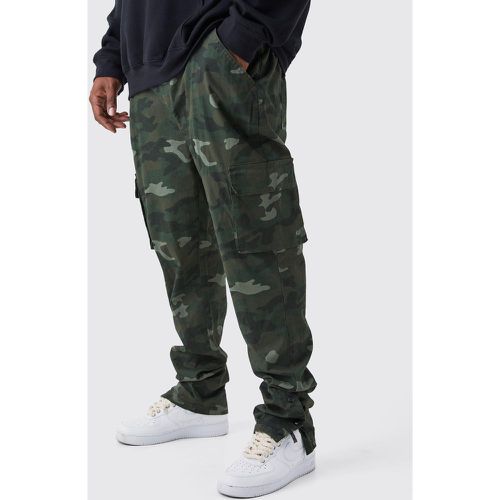 Grande taille - Pantalon cargo skinny à imprimé camouflage - 38 - Boohooman - Modalova