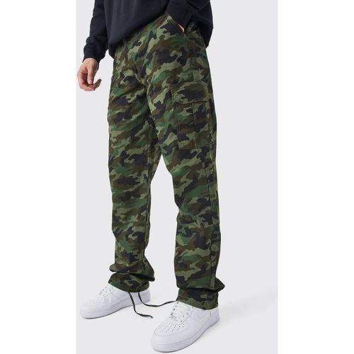 Tall - Pantalon cargo ample à imprimé camouflage - Boohooman - Modalova